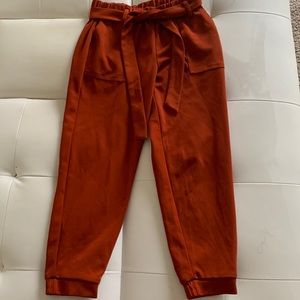 Dark orange joggers